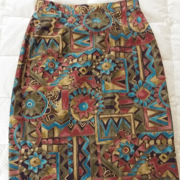 Colorful lined wrap skirt - Picture 4 of 6